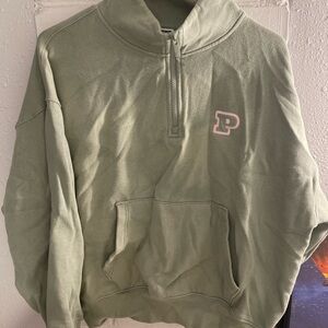 PINK Victoria's Secret Sage Zip-Up Sweater and sweat pants 2pc